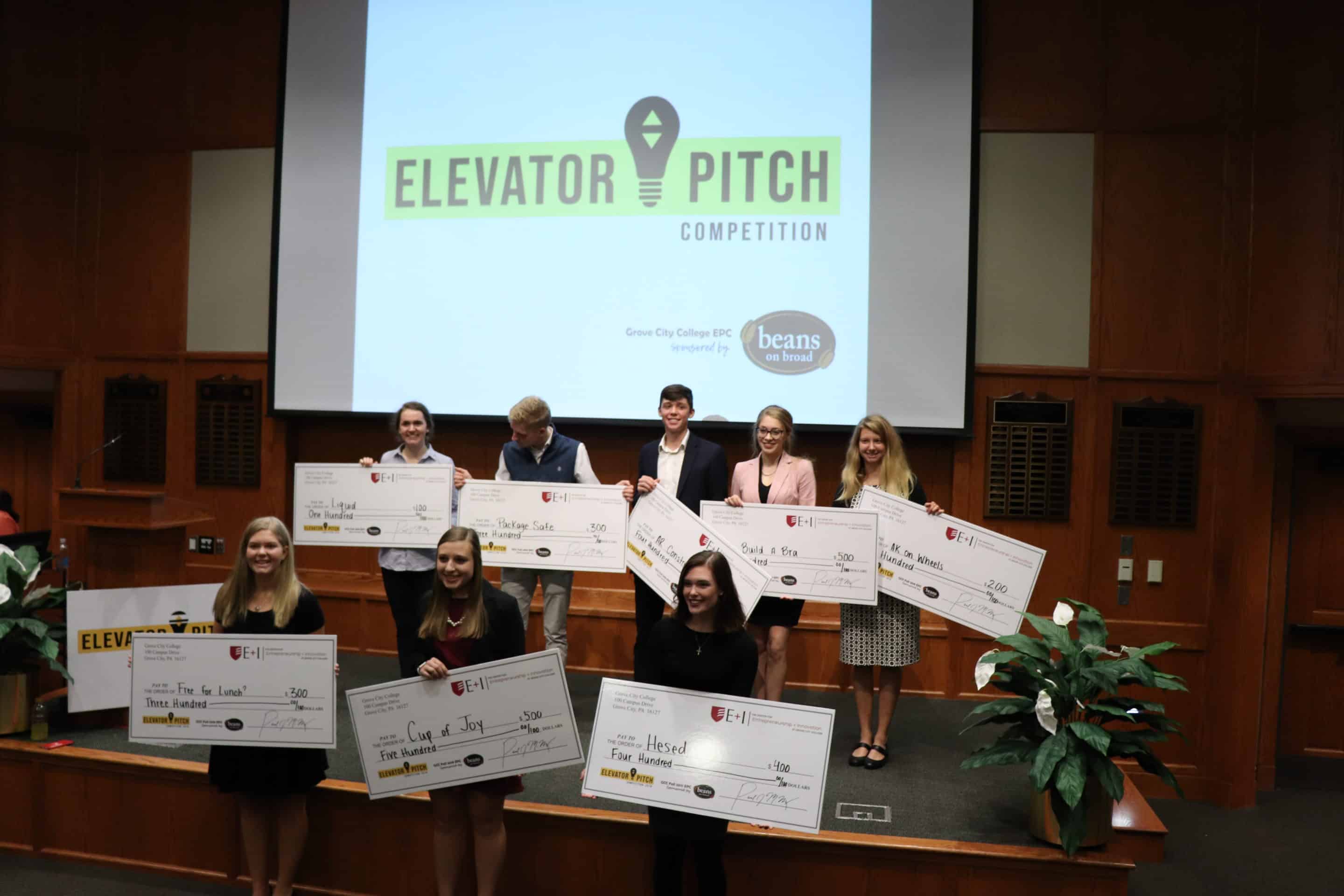 Elevator Pitch Competition Grove City College Center for E+I