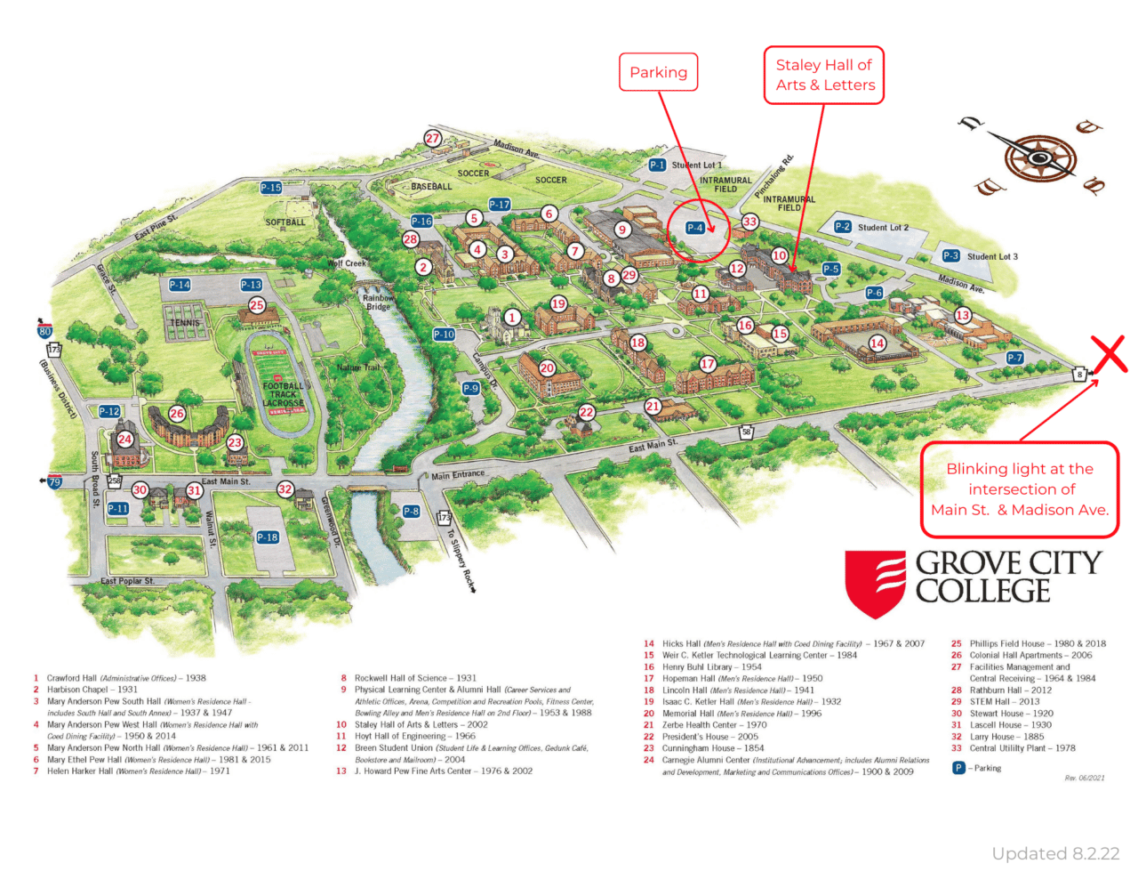 Directions + Map | Grove City College Center for E+I